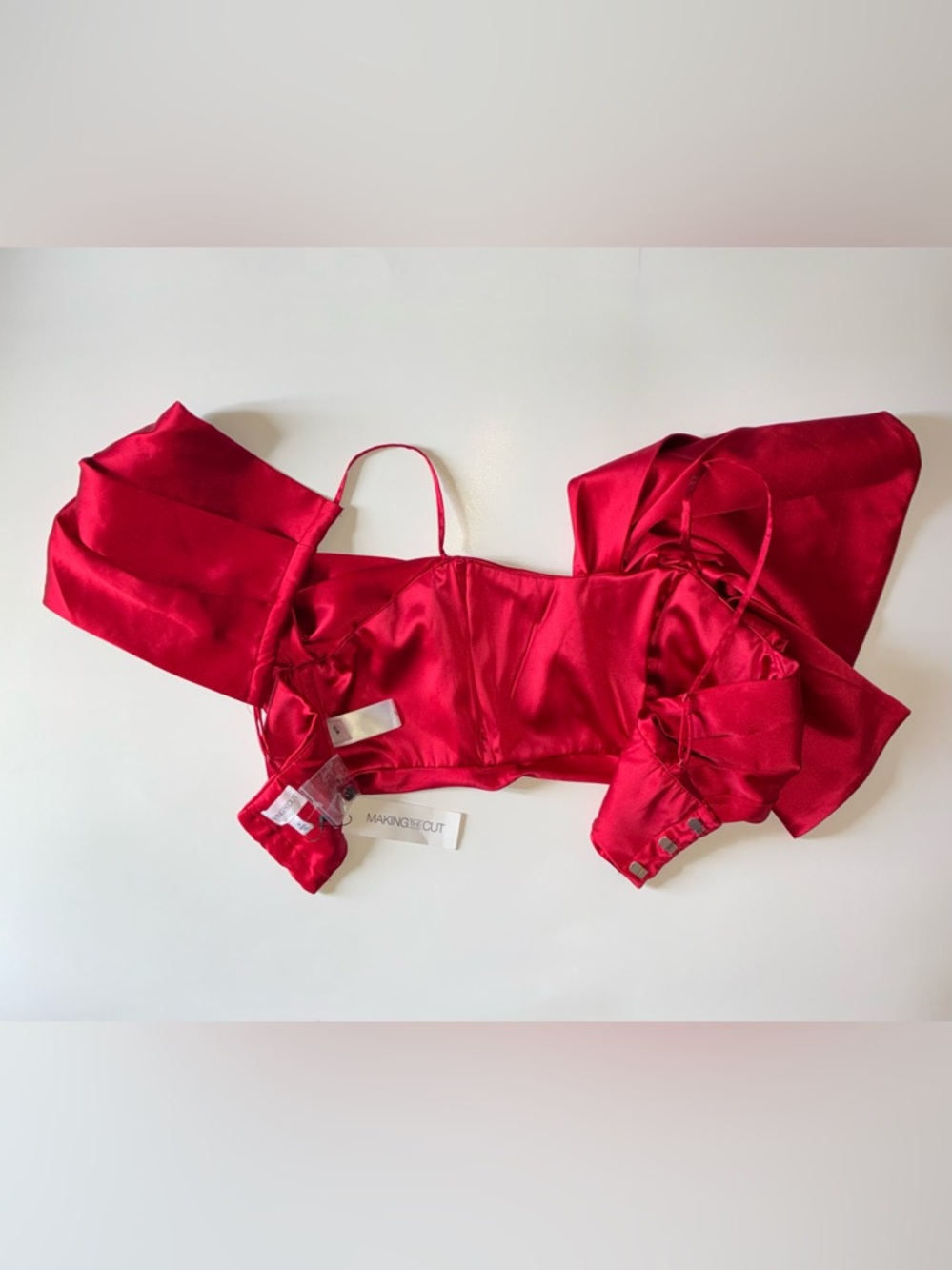 Making The Cut - Satin Ruffle Crop Top - Picture 10 of 11